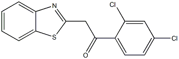 2-(1,3-benzothiazol-2-yl)-1-(2,4-dichlorophenyl)ethan-1-one Struktur