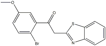 2-(1,3-benzothiazol-2-yl)-1-(2-bromo-5-methoxyphenyl)ethan-1-one Struktur