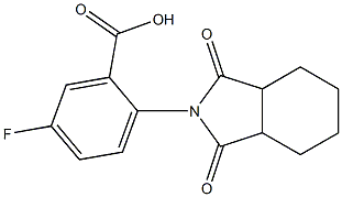 2-(1,3-dioxooctahydro-2H-isoindol-2-yl)-5-fluorobenzoic acid Struktur