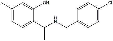 2-(1-{[(4-chlorophenyl)methyl]amino}ethyl)-5-methylphenol Struktur