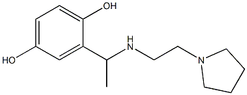 2-(1-{[2-(pyrrolidin-1-yl)ethyl]amino}ethyl)benzene-1,4-diol Struktur