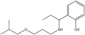 2-(1-{[3-(2-methylpropoxy)propyl]amino}propyl)phenol Struktur