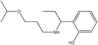 2-(1-{[3-(propan-2-yloxy)propyl]amino}propyl)phenol Struktur