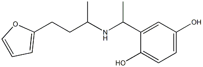 2-(1-{[4-(furan-2-yl)butan-2-yl]amino}ethyl)benzene-1,4-diol Struktur