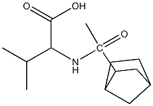 2-(1-{bicyclo[2.2.1]heptan-2-yl}acetamido)-3-methylbutanoic acid Struktur