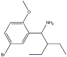 2-(1-amino-2-ethylbutyl)-4-bromo-1-methoxybenzene Struktur