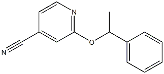 2-(1-phenylethoxy)isonicotinonitrile Struktur