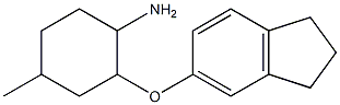 2-(2,3-dihydro-1H-inden-5-yloxy)-4-methylcyclohexan-1-amine Struktur