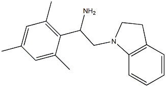 2-(2,3-dihydro-1H-indol-1-yl)-1-(2,4,6-trimethylphenyl)ethan-1-amine Struktur