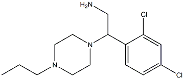 2-(2,4-dichlorophenyl)-2-(4-propylpiperazin-1-yl)ethan-1-amine Struktur