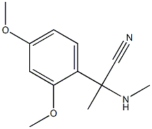 2-(2,4-dimethoxyphenyl)-2-(methylamino)propanenitrile Struktur