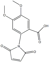 2-(2,5-dioxo-2,5-dihydro-1H-pyrrol-1-yl)-4,5-dimethoxybenzoic acid Struktur