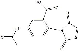 2-(2,5-dioxo-2,5-dihydro-1H-pyrrol-1-yl)-5-acetamidobenzoic acid Struktur