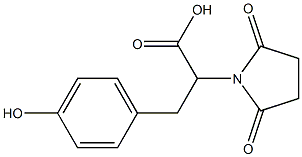 2-(2,5-dioxopyrrolidin-1-yl)-3-(4-hydroxyphenyl)propanoic acid Struktur