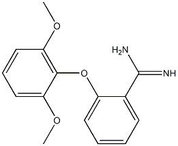 2-(2,6-dimethoxyphenoxy)benzene-1-carboximidamide Struktur