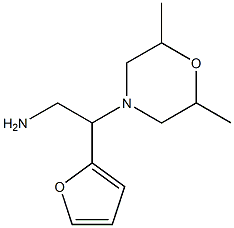 2-(2,6-dimethylmorpholin-4-yl)-2-(2-furyl)ethanamine Struktur