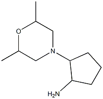 2-(2,6-dimethylmorpholin-4-yl)cyclopentanamine Struktur