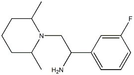 2-(2,6-dimethylpiperidin-1-yl)-1-(3-fluorophenyl)ethan-1-amine Struktur