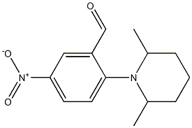 2-(2,6-dimethylpiperidin-1-yl)-5-nitrobenzaldehyde Struktur