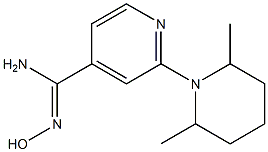 2-(2,6-dimethylpiperidin-1-yl)-N'-hydroxypyridine-4-carboximidamide Struktur