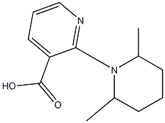 2-(2,6-dimethylpiperidin-1-yl)pyridine-3-carboxylic acid Struktur