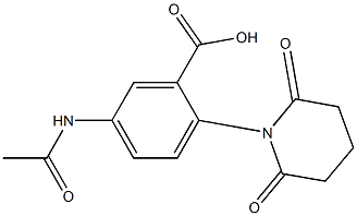 2-(2,6-dioxopiperidin-1-yl)-5-acetamidobenzoic acid Struktur