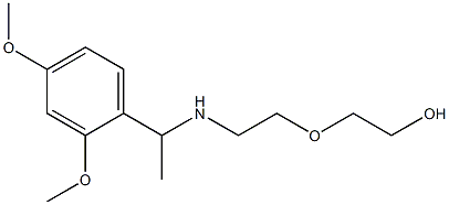 2-(2-{[1-(2,4-dimethoxyphenyl)ethyl]amino}ethoxy)ethan-1-ol Struktur