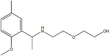 2-(2-{[1-(2-methoxy-5-methylphenyl)ethyl]amino}ethoxy)ethan-1-ol Struktur