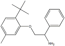 2-(2-amino-2-phenylethoxy)-1-tert-butyl-4-methylbenzene Struktur