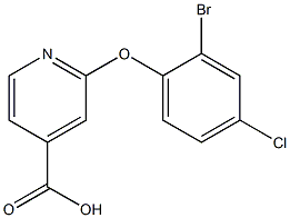 2-(2-bromo-4-chlorophenoxy)pyridine-4-carboxylic acid Struktur