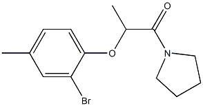 2-(2-bromo-4-methylphenoxy)-1-(pyrrolidin-1-yl)propan-1-one Struktur