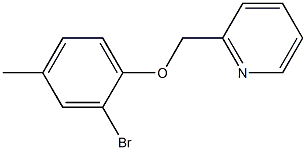 2-(2-bromo-4-methylphenoxymethyl)pyridine Struktur