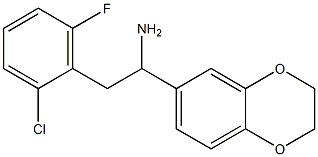 2-(2-chloro-6-fluorophenyl)-1-(2,3-dihydro-1,4-benzodioxin-6-yl)ethan-1-amine Struktur