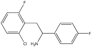 2-(2-chloro-6-fluorophenyl)-1-(4-fluorophenyl)ethan-1-amine Struktur