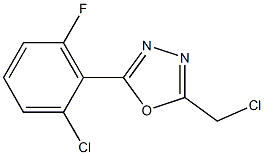 2-(2-chloro-6-fluorophenyl)-5-(chloromethyl)-1,3,4-oxadiazole Struktur