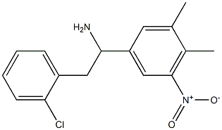 2-(2-chlorophenyl)-1-(3,4-dimethyl-5-nitrophenyl)ethan-1-amine Struktur