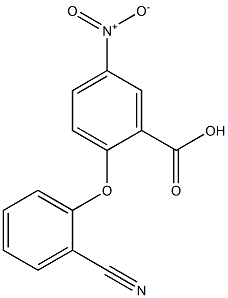 2-(2-cyanophenoxy)-5-nitrobenzoic acid Struktur