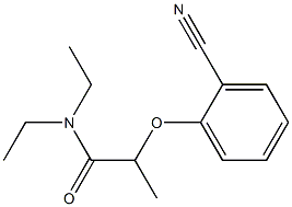 2-(2-cyanophenoxy)-N,N-diethylpropanamide Struktur