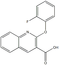 2-(2-fluorophenoxy)quinoline-3-carboxylic acid Struktur