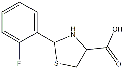 2-(2-fluorophenyl)-1,3-thiazolidine-4-carboxylic acid Struktur