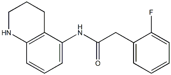 2-(2-fluorophenyl)-N-(1,2,3,4-tetrahydroquinolin-5-yl)acetamide Struktur