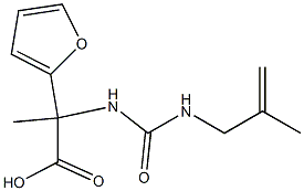 2-(2-furyl)-2-({[(2-methylprop-2-enyl)amino]carbonyl}amino)propanoic acid Struktur