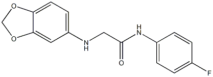 2-(2H-1,3-benzodioxol-5-ylamino)-N-(4-fluorophenyl)acetamide Struktur