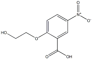 2-(2-hydroxyethoxy)-5-nitrobenzoic acid Struktur