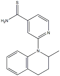 2-(2-methyl-1,2,3,4-tetrahydroquinolin-1-yl)pyridine-4-carbothioamide Struktur