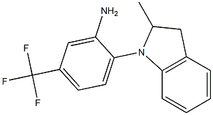 2-(2-methyl-2,3-dihydro-1H-indol-1-yl)-5-(trifluoromethyl)aniline Struktur