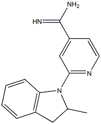 2-(2-methyl-2,3-dihydro-1H-indol-1-yl)pyridine-4-carboximidamide Struktur