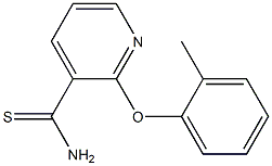 2-(2-methylphenoxy)pyridine-3-carbothioamide Struktur