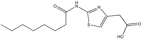 2-(2-octanamido-1,3-thiazol-4-yl)acetic acid Struktur