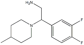 2-(3,4-difluorophenyl)-2-(4-methylpiperidin-1-yl)ethanamine Struktur